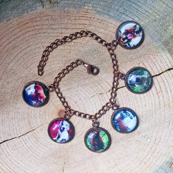 Custom photo online charm bracelet
