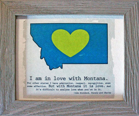 Custom Color Montana LOVE canvas - framed