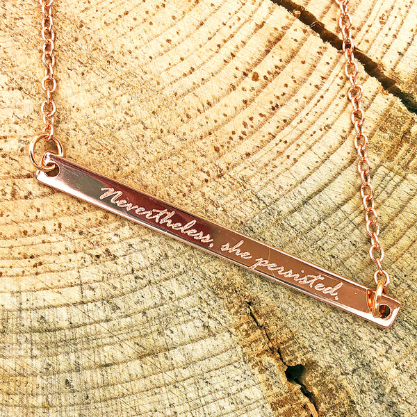 The Future is Female Bar Necklace