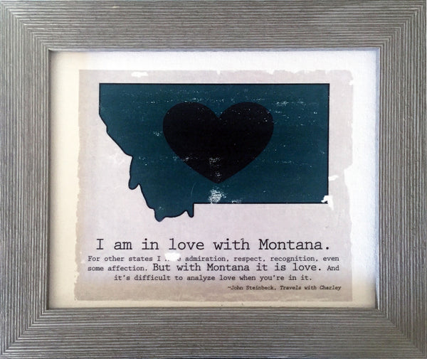 Montana LOVE canvas - 11x14 - framed