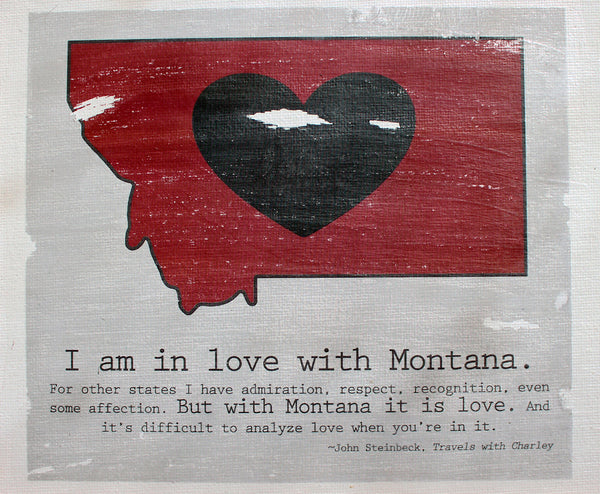 Montana LOVE canvas - 11x14 - framed