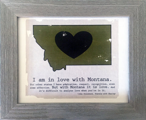 Montana LOVE canvas - 11x14 - framed