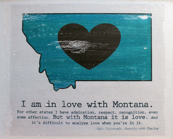 Montana LOVE canvas - 11x14 - framed
