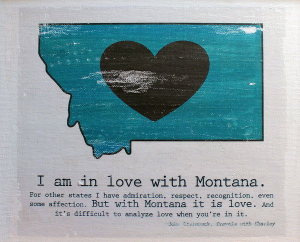 Montana LOVE canvas - 8x10 - framed