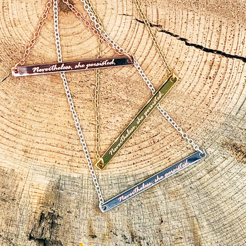 The Future is Female Bar Necklace