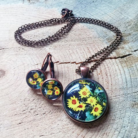 Montana Wildflower Photo Jewelry - Arrowleaf Balsamroot (Sunflower)