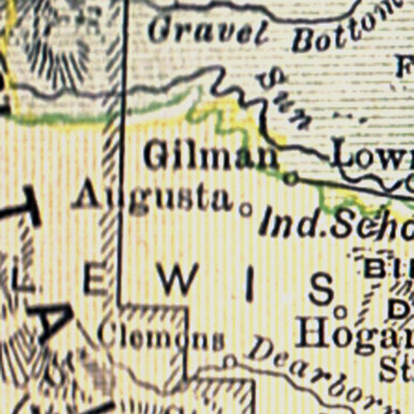 Augusta Montana Vintage Map Pendant