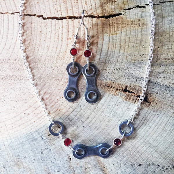 Bike chain earrings hot sale