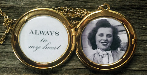 Always in My Heart Custom Photo Locket