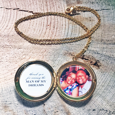 Mother-of-the-Groom Man of My Dreams Custom Photo Locket