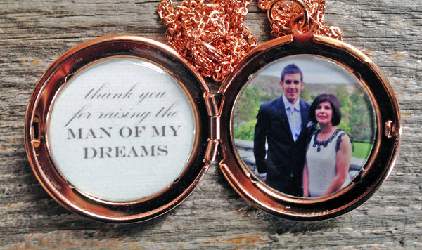 Mother-of-the-Groom Man of My Dreams Custom Photo Locket