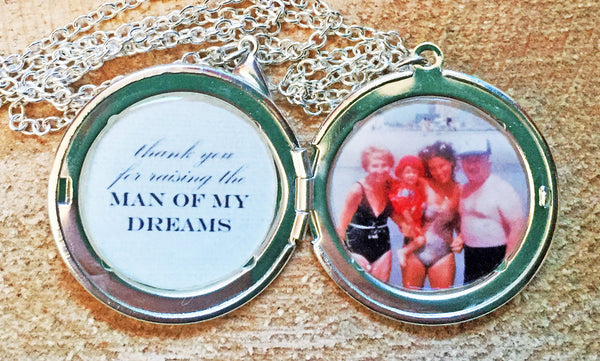 Mother-of-the-Groom Man of My Dreams Custom Photo Locket