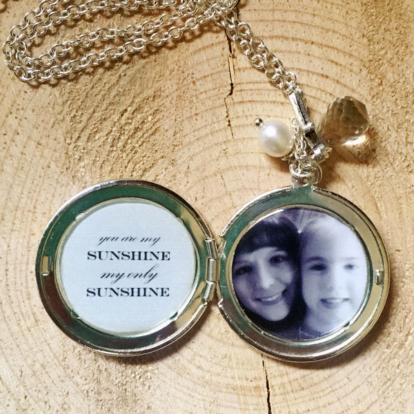 You Are My Sunshine Custom Photo Locket