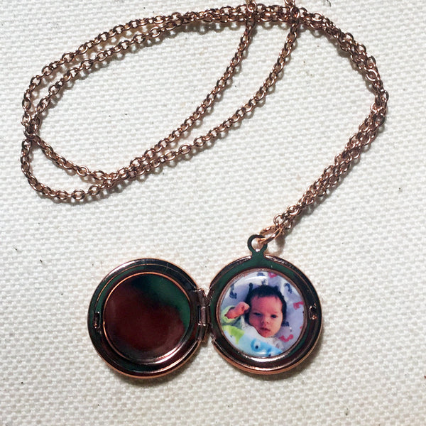 Small Photo Locket Tiny Custom Photo Locket – Warbles with Bella