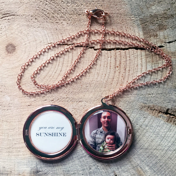 You Are My Sunshine Custom Photo Locket