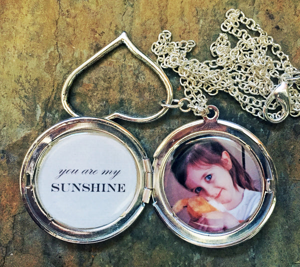 You Are My Sunshine Custom Photo Locket