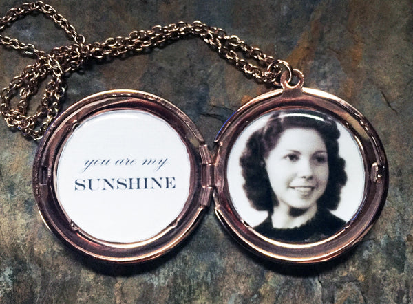 You Are My Sunshine Custom Photo Locket