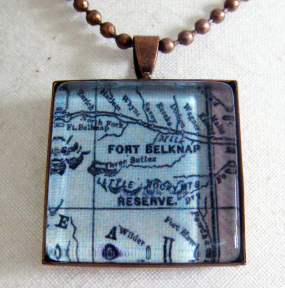 Custom Montana Vintage Map Pendant
