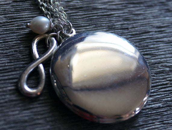 Infinite Love and Pearls of Wisdom Custom Photo Locket