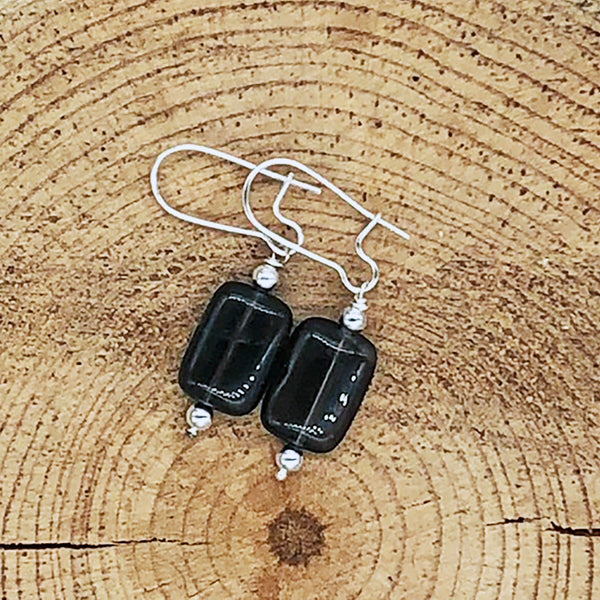 Smoky Quartz Earrings with Gold or Silver Accents