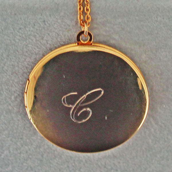 Monogram Locket with Custom Hand-Engraving