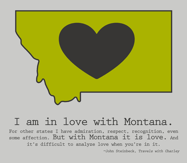 Montana LOVE canvas - 11x14 - framed