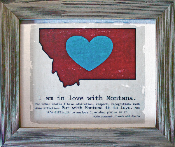 Custom Color Montana LOVE canvas - framed