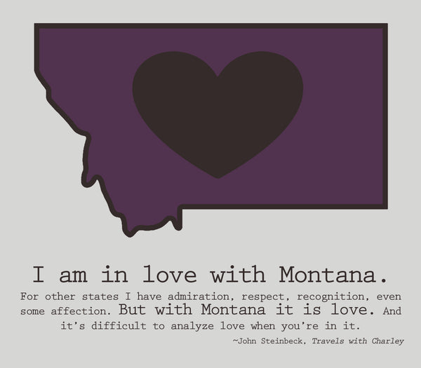 Montana LOVE canvas - 11x14 - framed