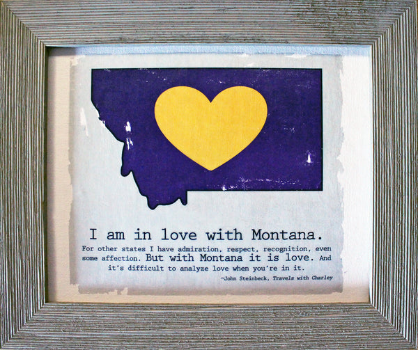 Custom Color Montana LOVE canvas - framed