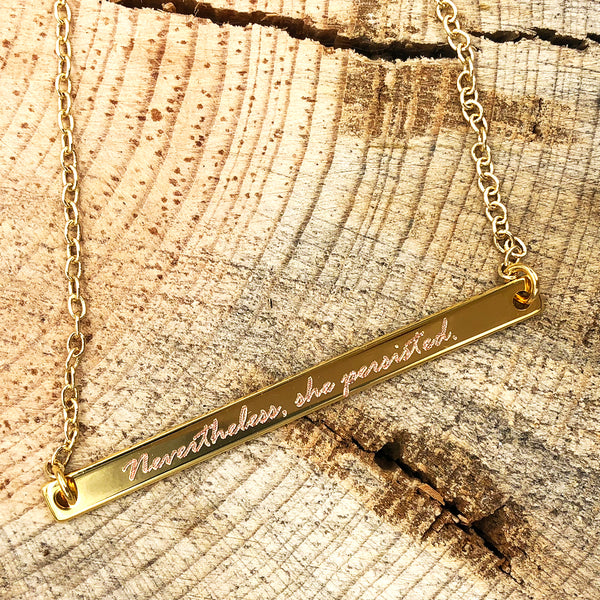 The Future is Female Bar Necklace