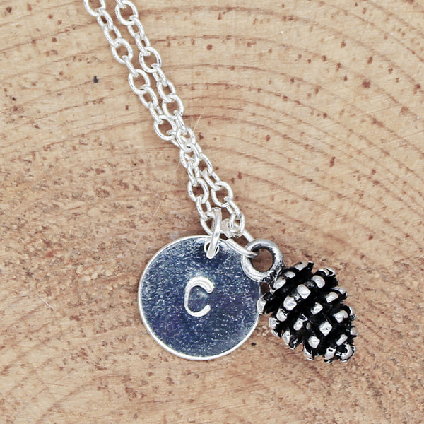Pine Cone Charm Necklace