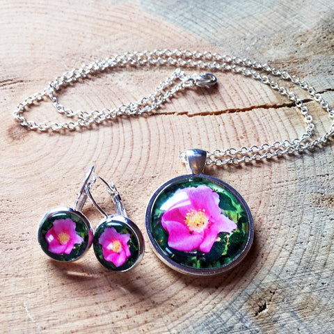 Montana Wildflower Photo Jewelry - Wild Rose