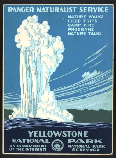 Yellowstone National Park WPA Poster Pendant for Necklaces - great Montana gift, nature lovers gift, national park jewelry
